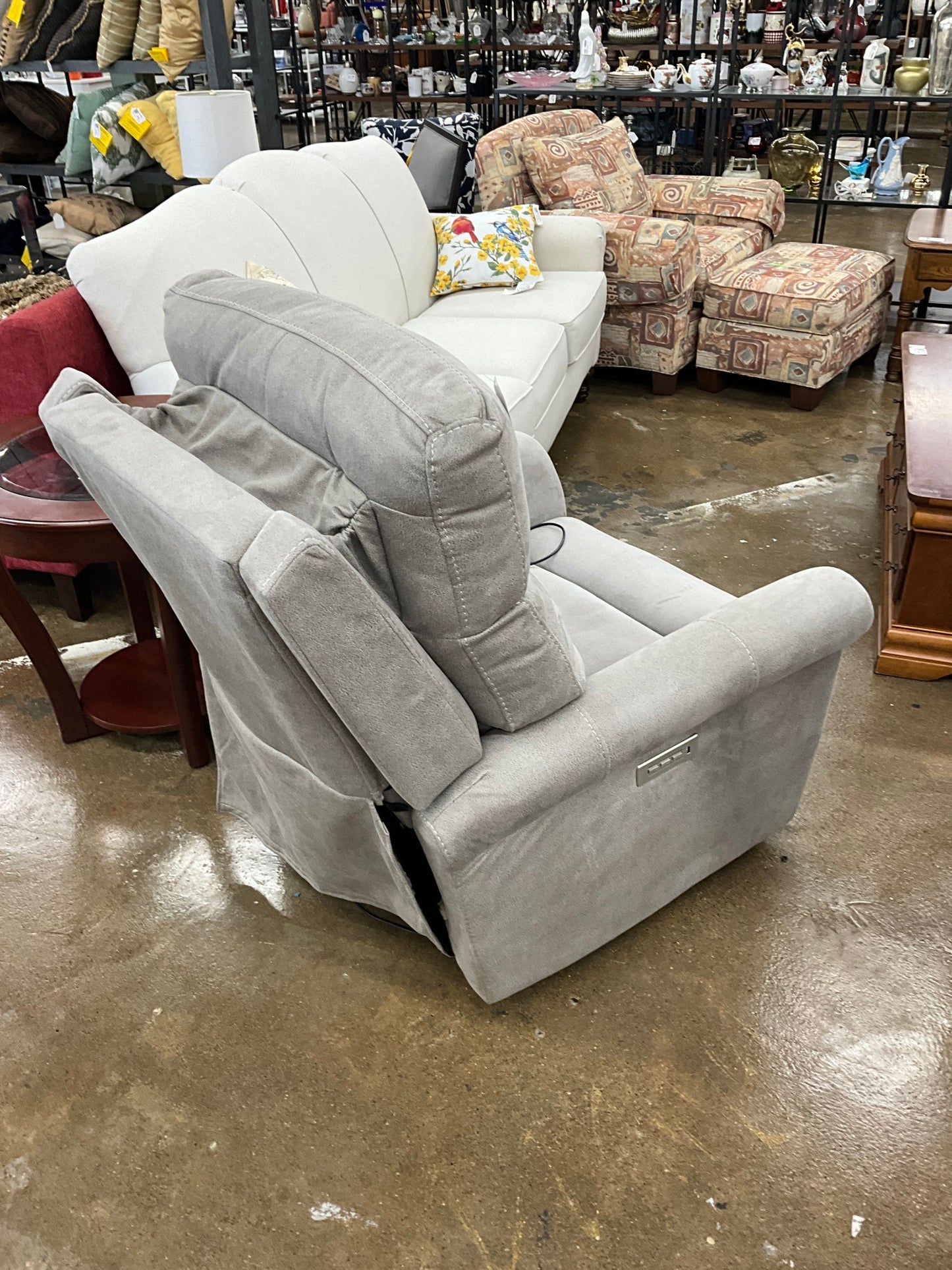 Grey Power Recliner