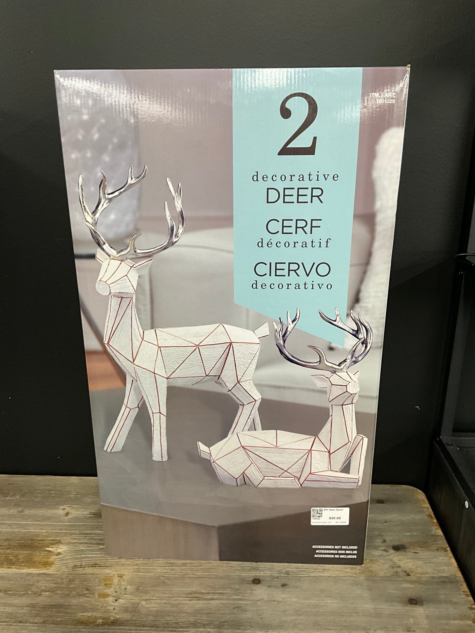 2Pc Deer Decor