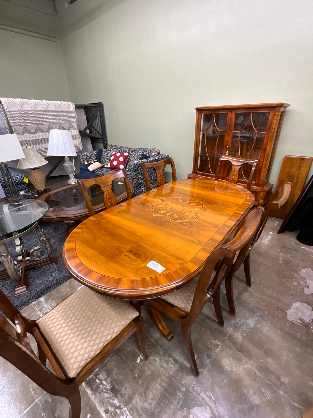 Antique French Country Table & 6 Chairs