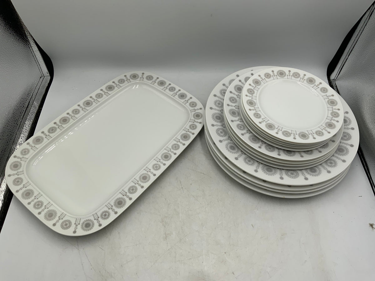 Rosenthal Grey Suns 14 pc Dish Set
