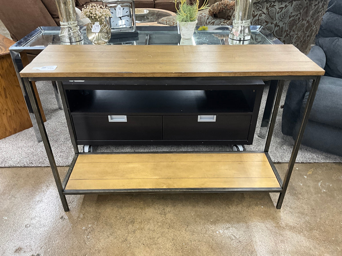 Wood & Metal Sofa Table