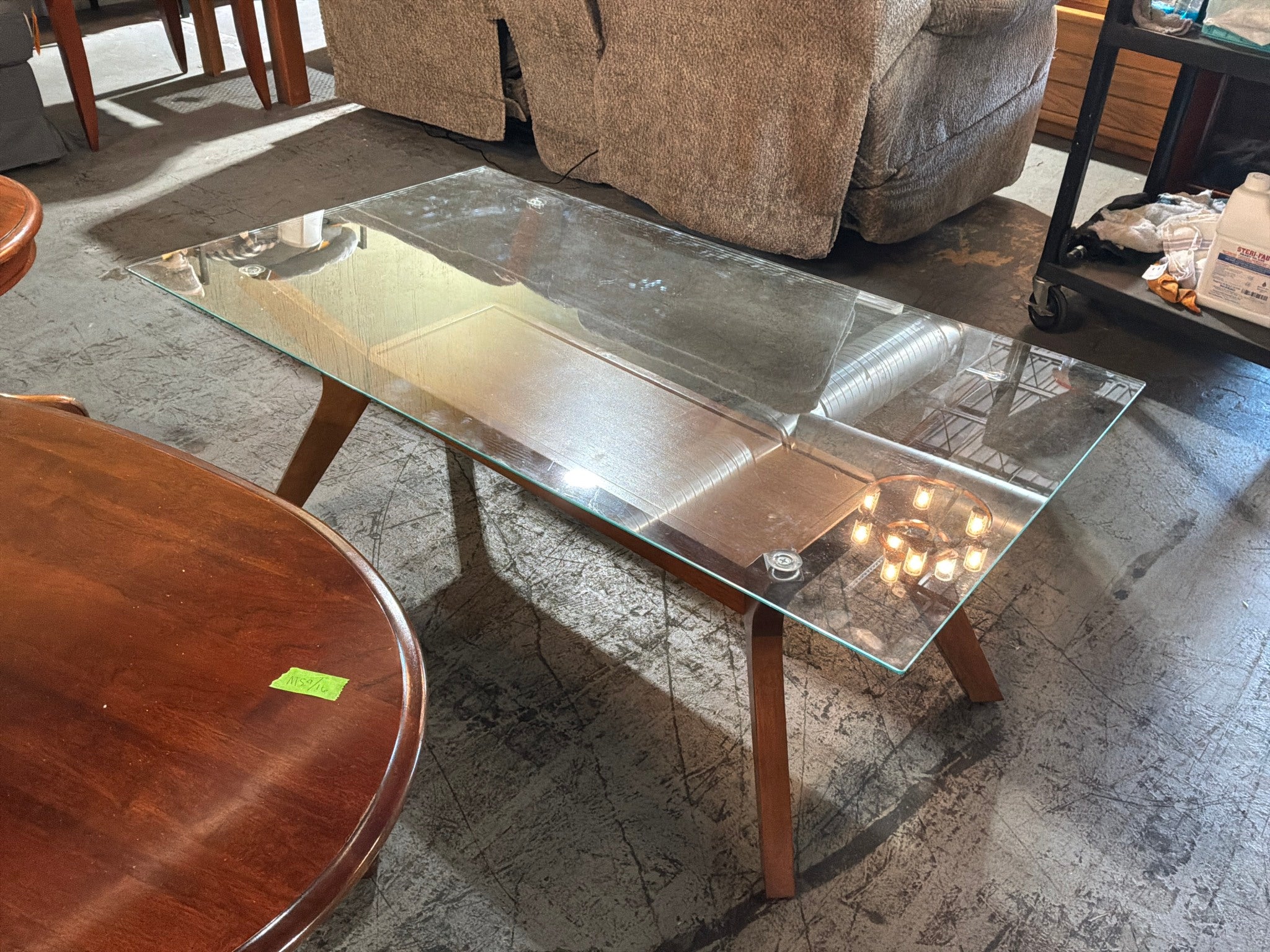 Modern Wood & Glass Coffee Table