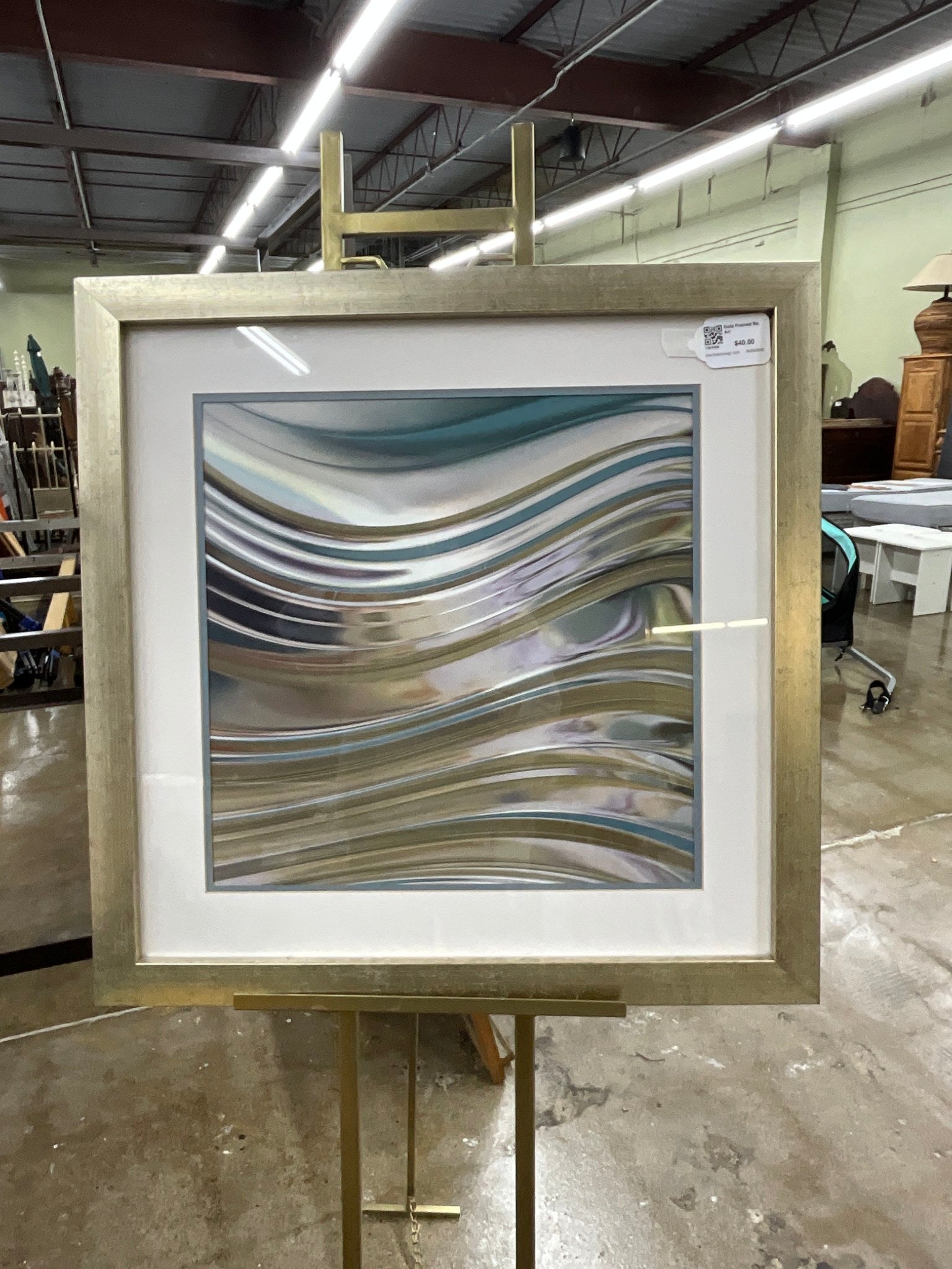 Gold Framed Sq. Art