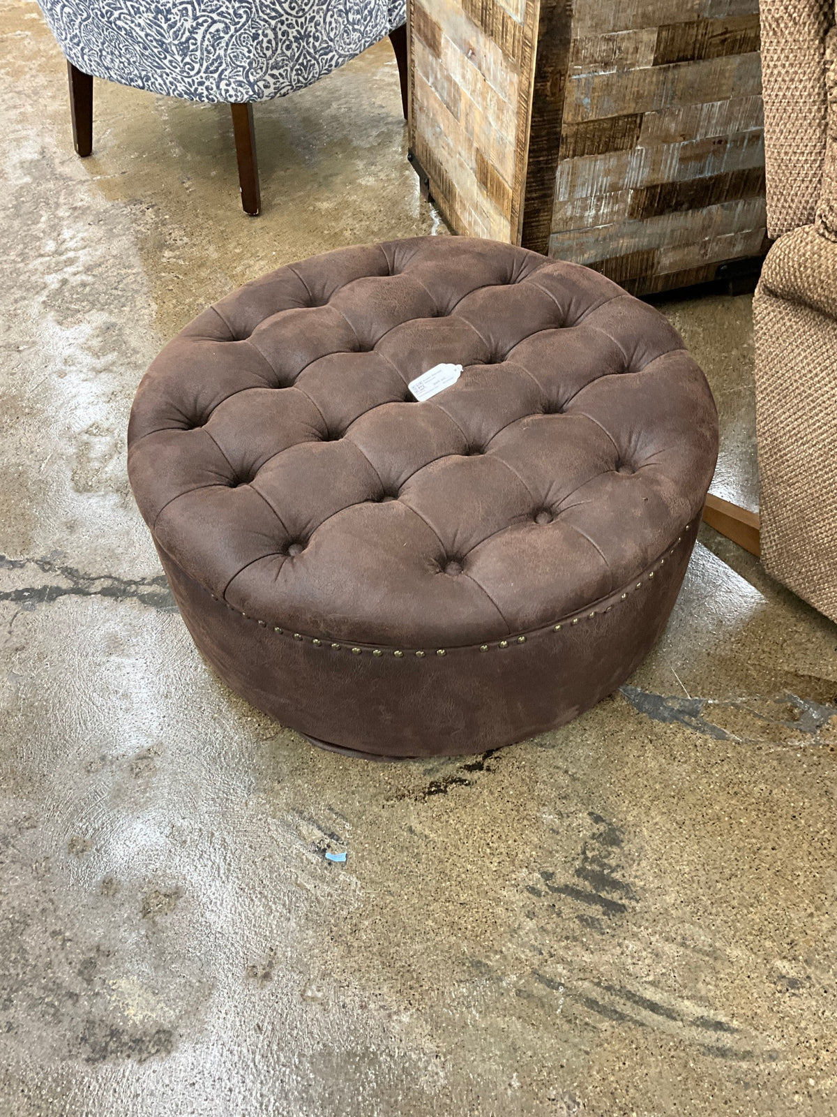Brown Storage Ottoman