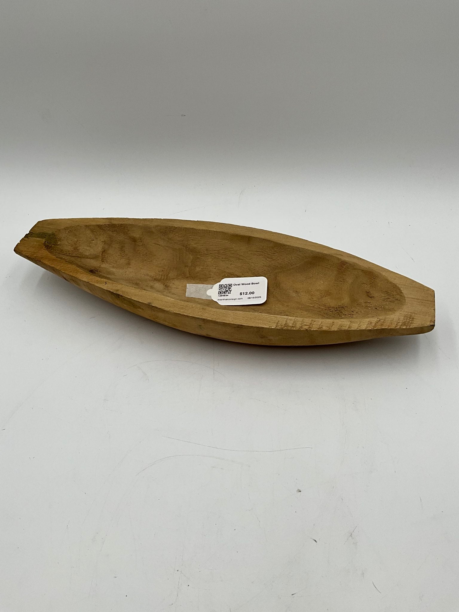 Oval Wood Bowl