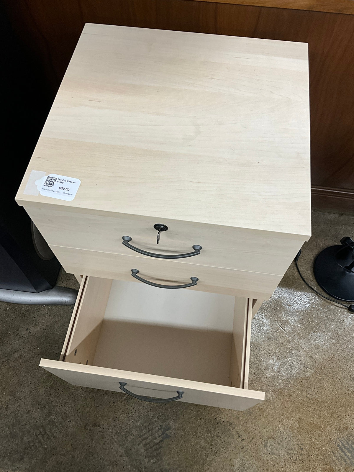 Tan File Cabinet w/ Key