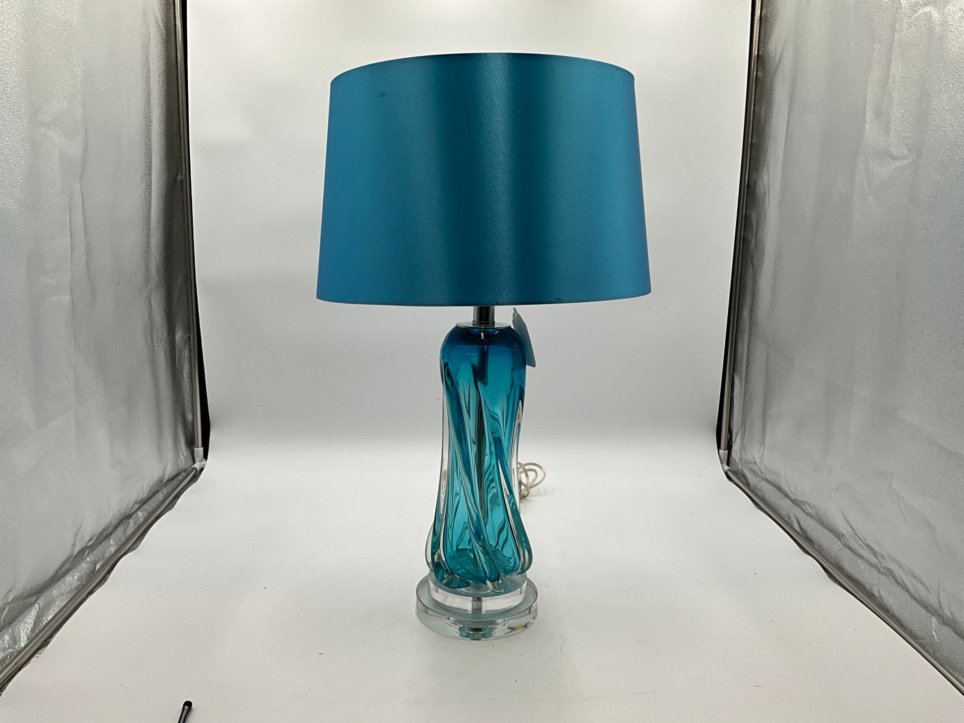 Blue Glass Lamp
