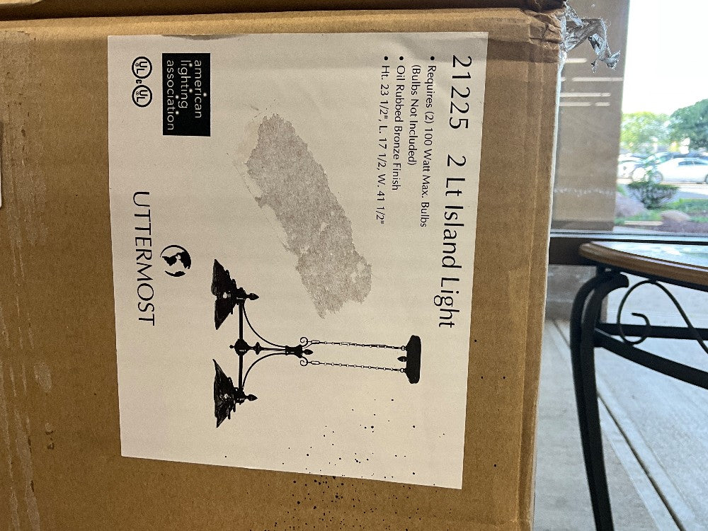 NEW Uttermost Island Oil Rubbed  Light Fixture