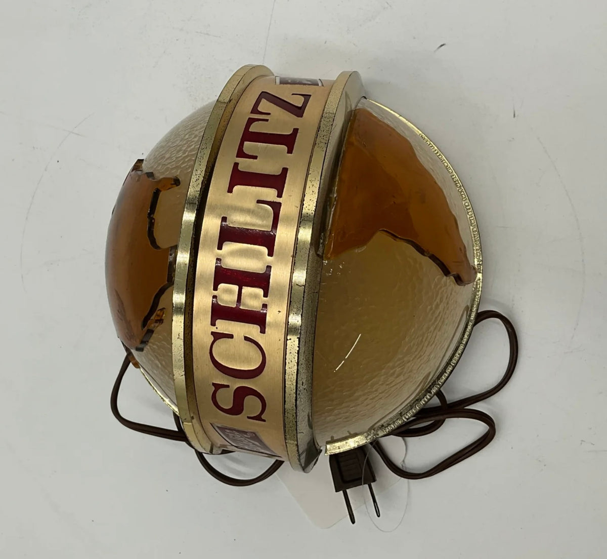 Vtg Schlitz Round Sign