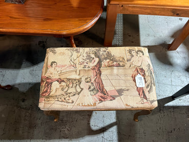 Antique Piano Bench W/ People On Seat
