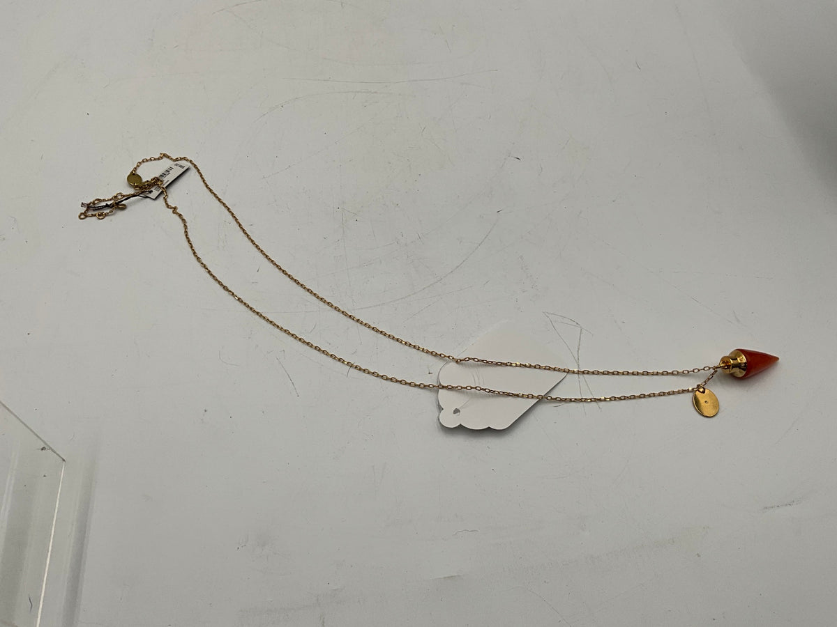 Henri Bendel Orange Pendant Necklace