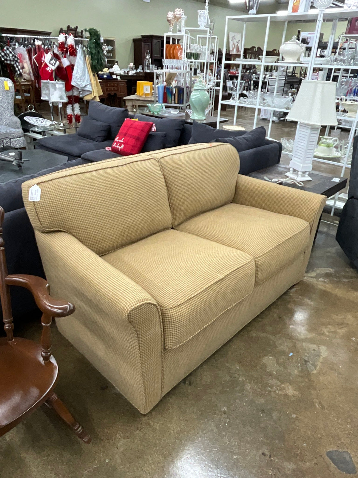 Bernhardt Plaid Loveseat