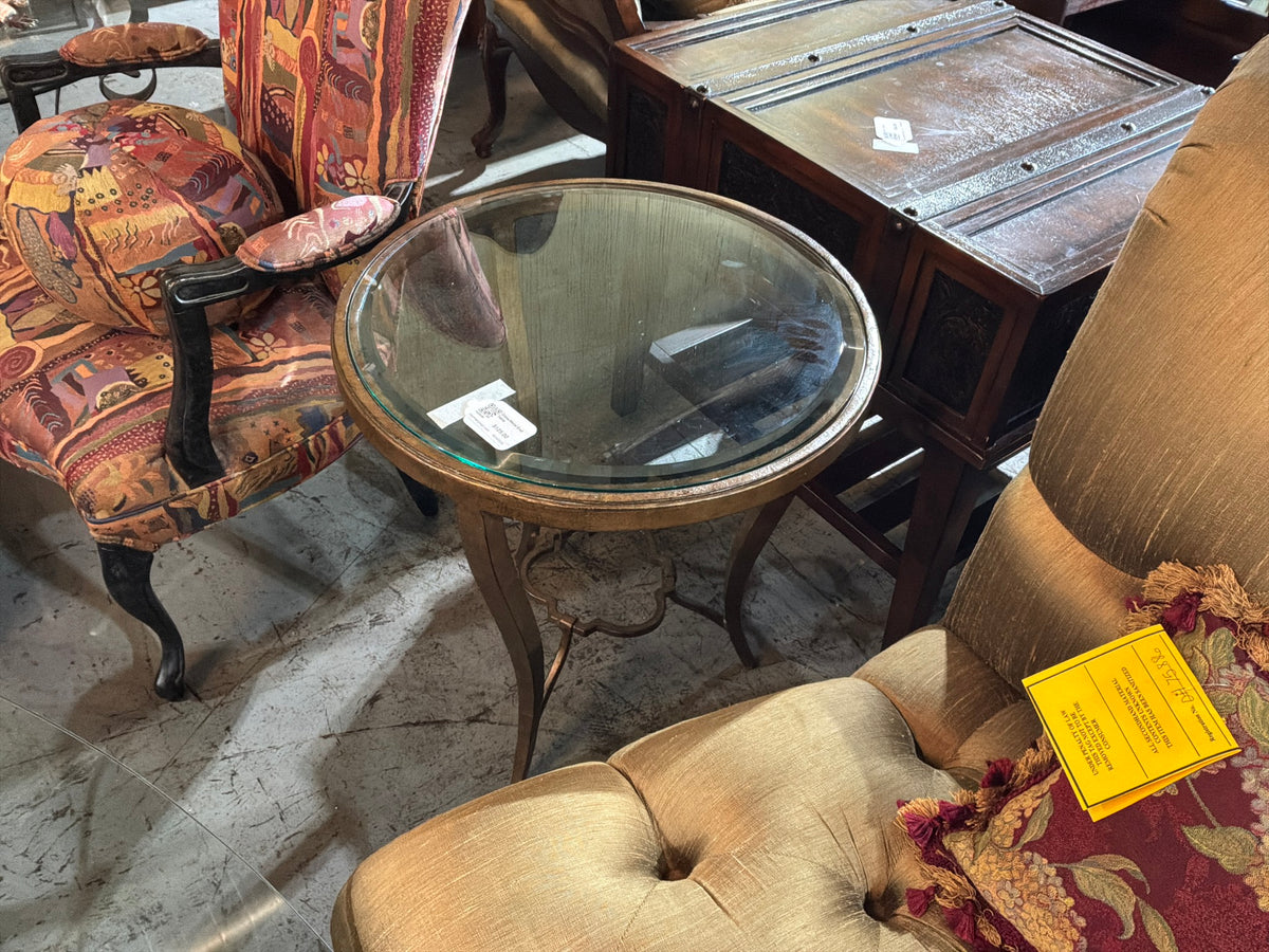 Glass/Metal End Table