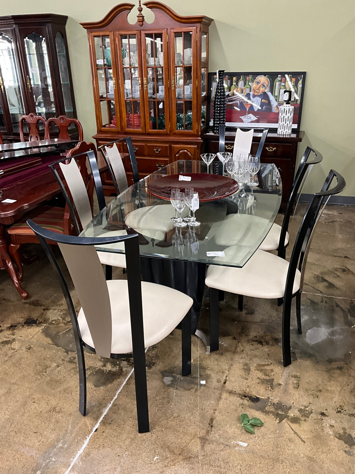 Elite Modern Glass Table w/ 6 Chairs (retails for $6,500)
