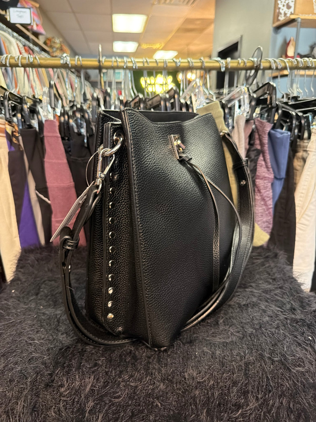 Black Handbag w/ Rivets