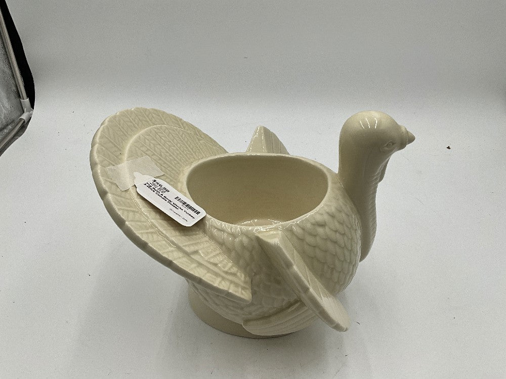 Vtg Bath & Body Works Turkey 3-Wick Candle Holder Centerpiece