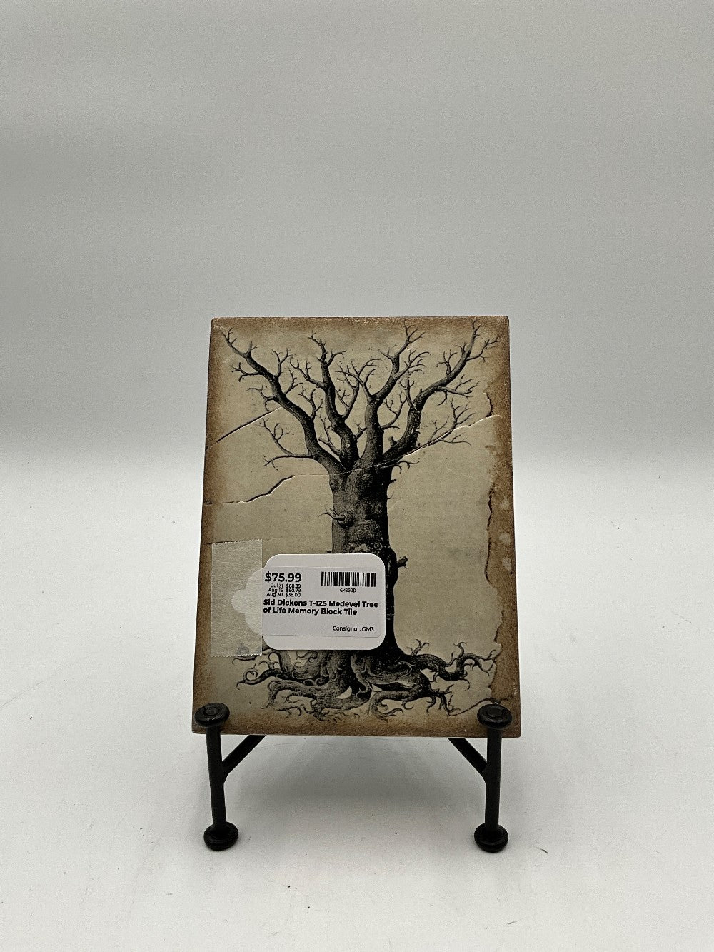 Sid Dickens T-125 Medevel Tree of Life Memory Block Tile Collection W/ Stand