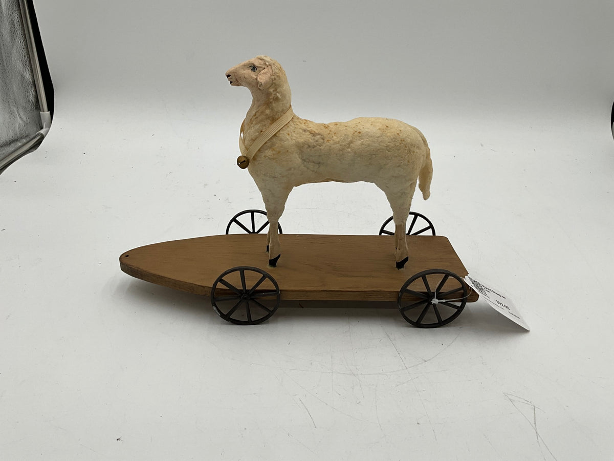 Signed Sheep on Cart