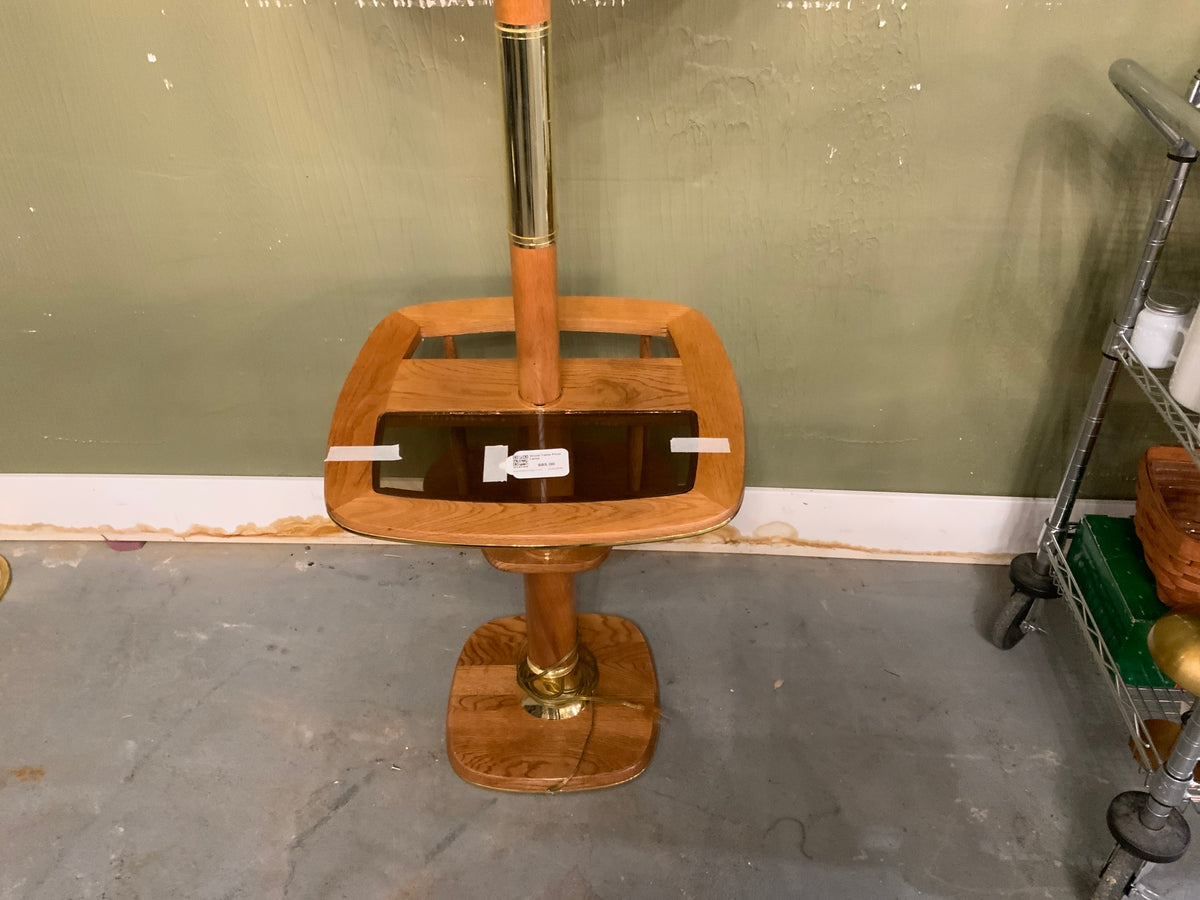 Wood Table Floor Lamp