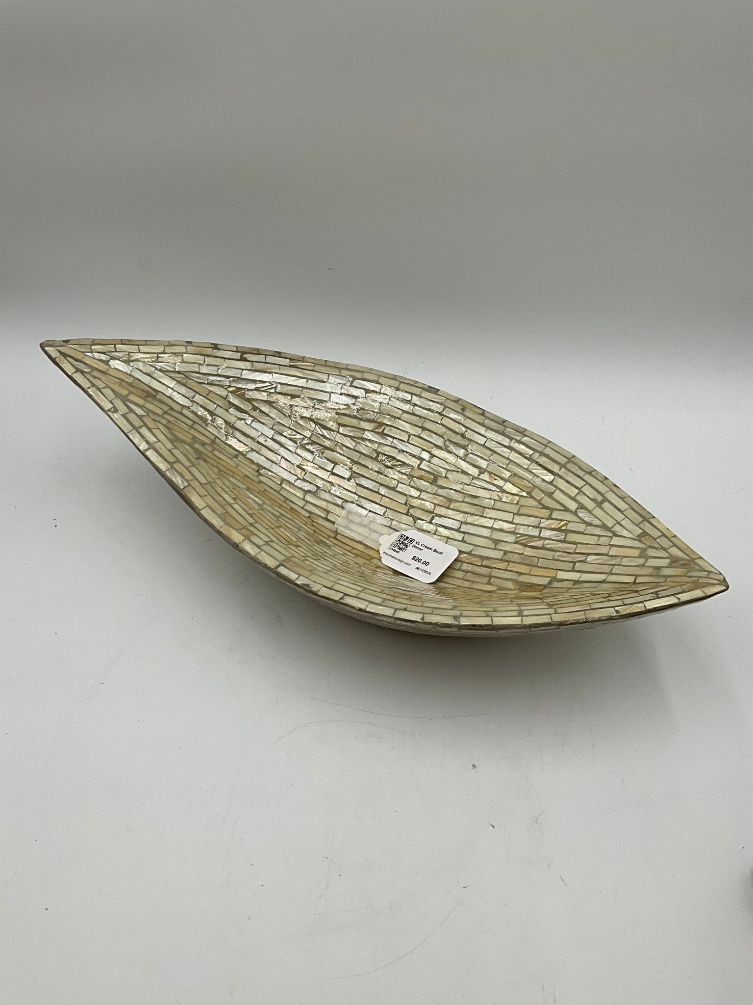 XL Cream Bowl Decor