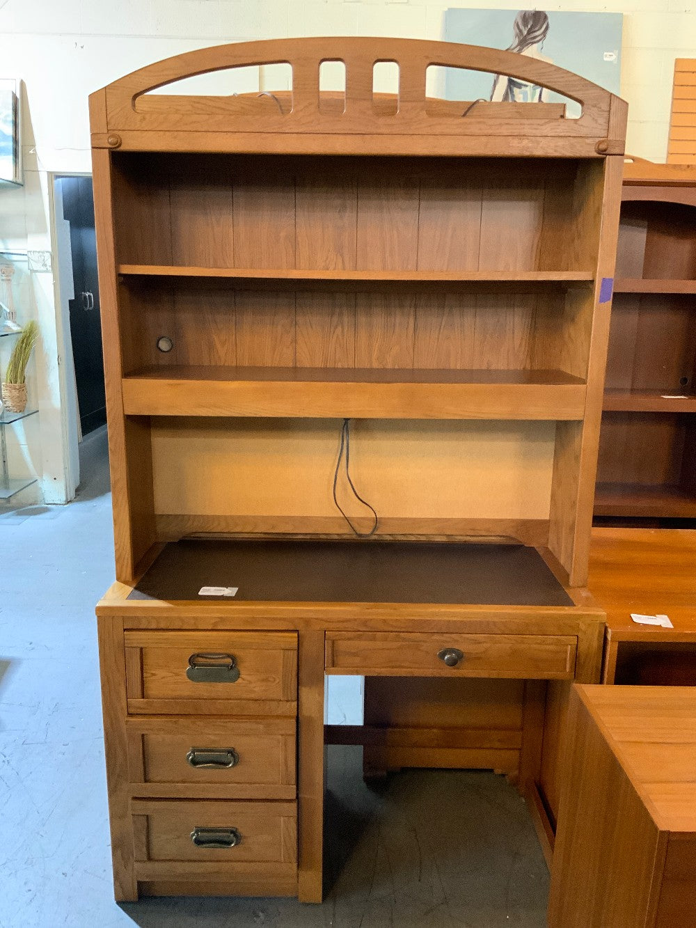 Lexington Wood Desk with Hutch