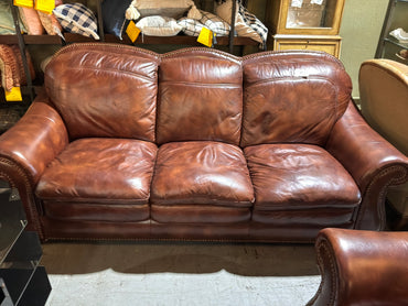 Brown Leather Sofa