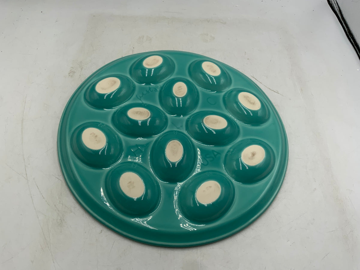 Fiestaware Blue Egg Plate
