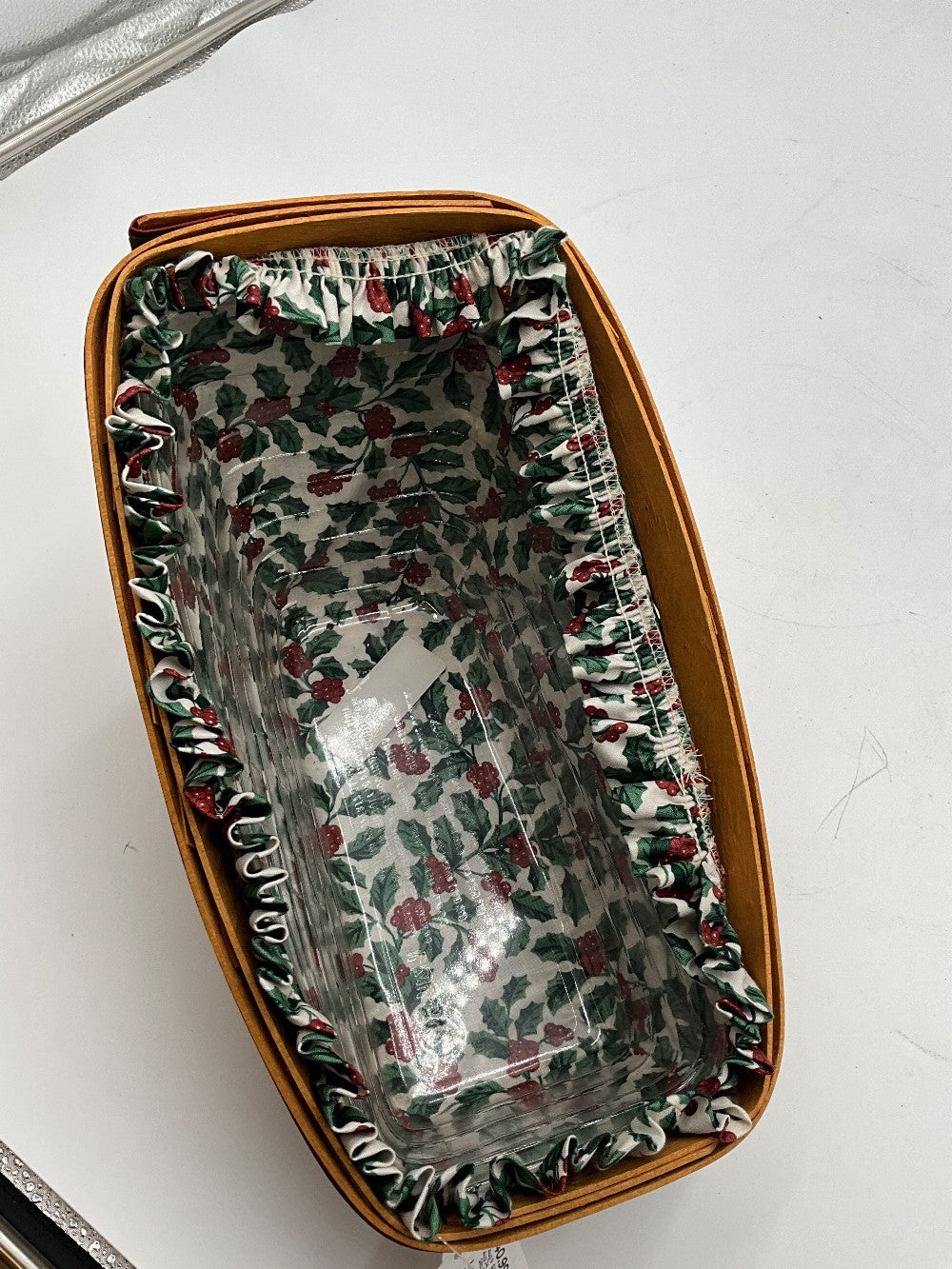 Longaberger Lg. Holiday Sleigh W/ Rails Basket