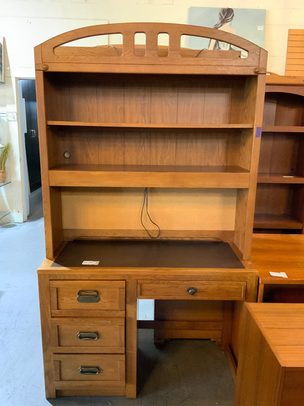 Lexington Wood Desk with Hutch