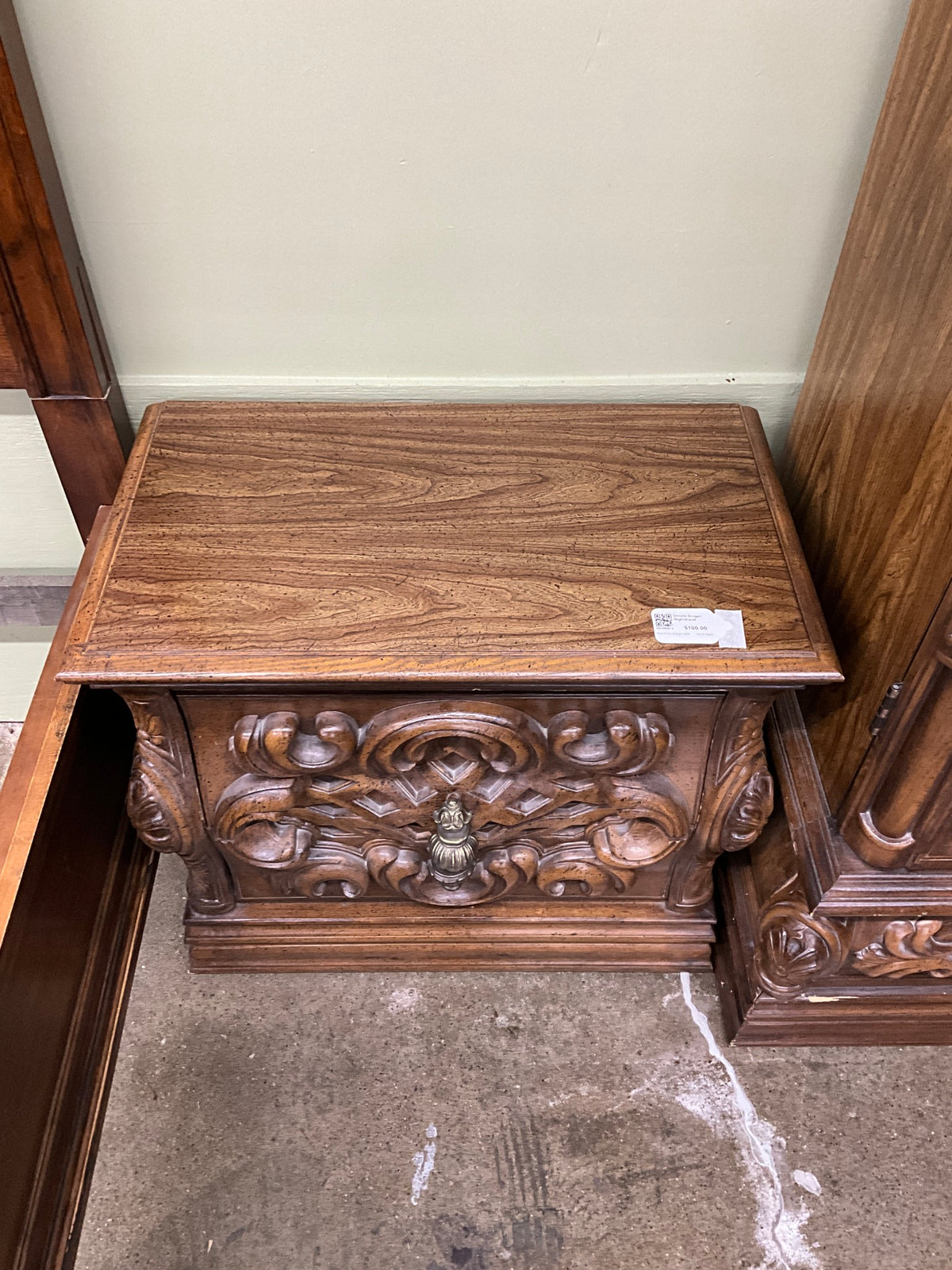 Ornate Singer Nightstand