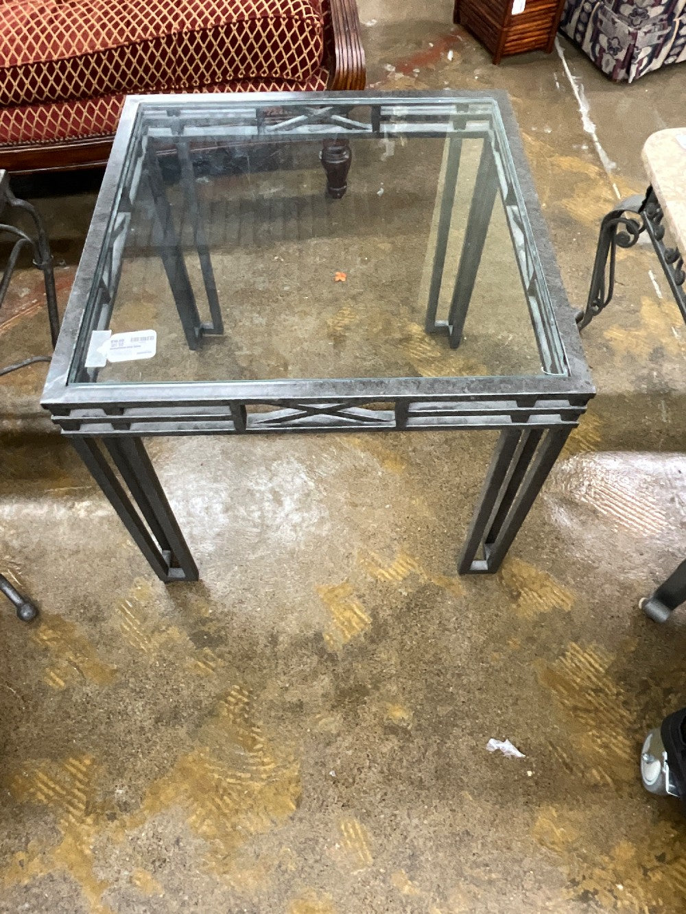 Metal/Glass End Table