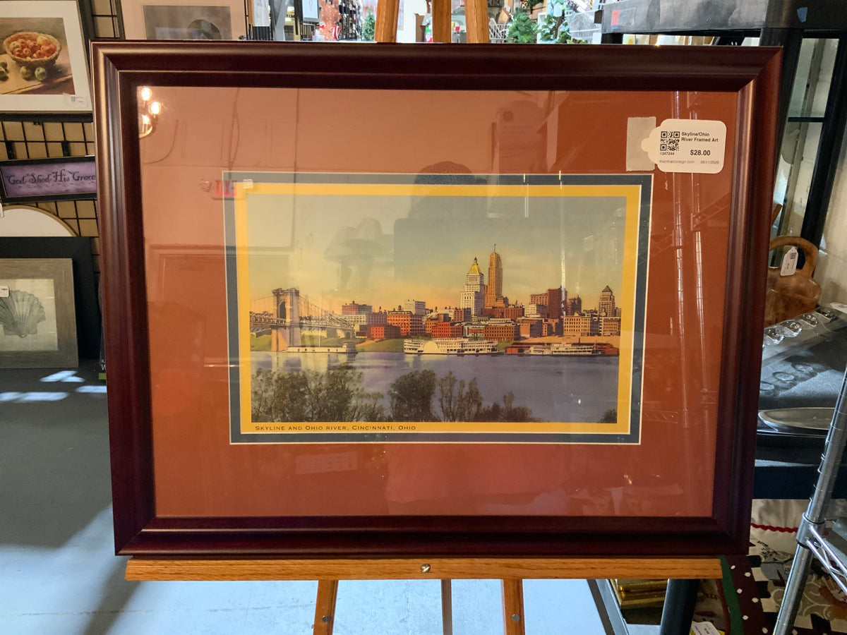 Skyline/Ohio River Framed Art