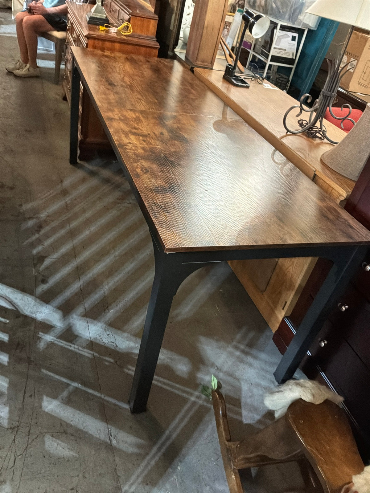 Lg Wood Metal Desk