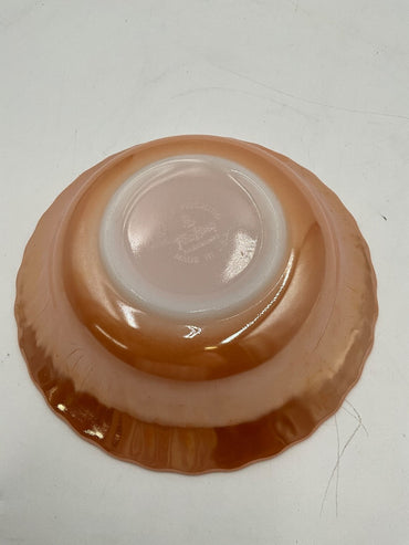 AH Fire King Peach Luster  Swirl Serving Bowl