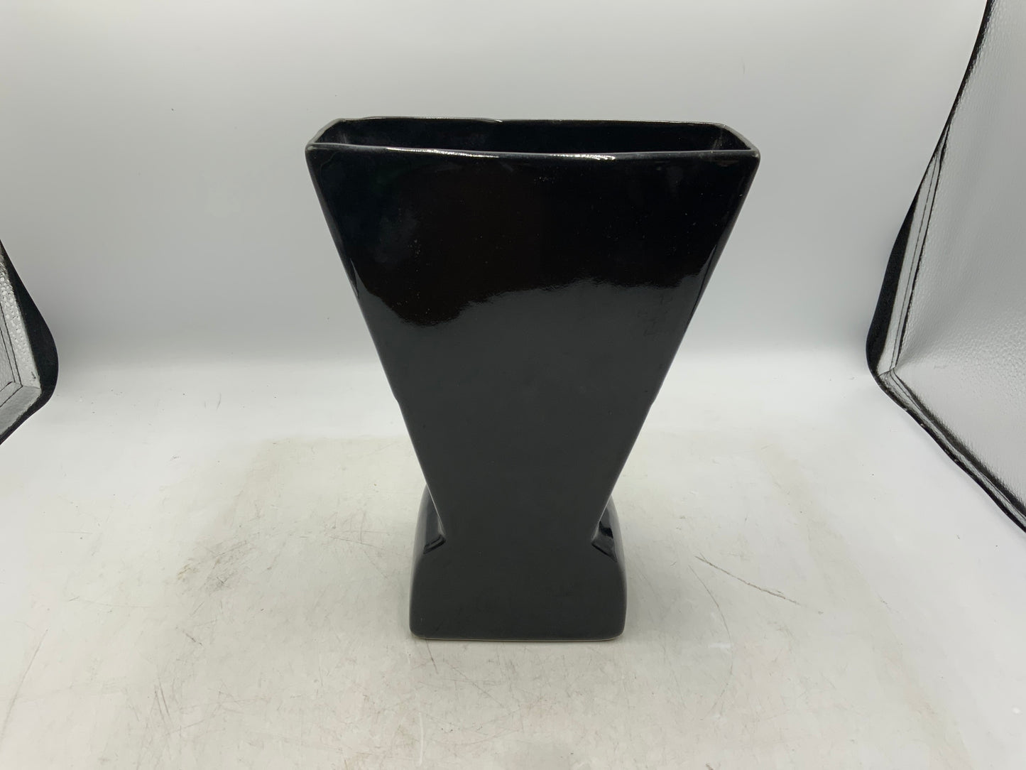 Pelzman Black Art Deco Style Vase