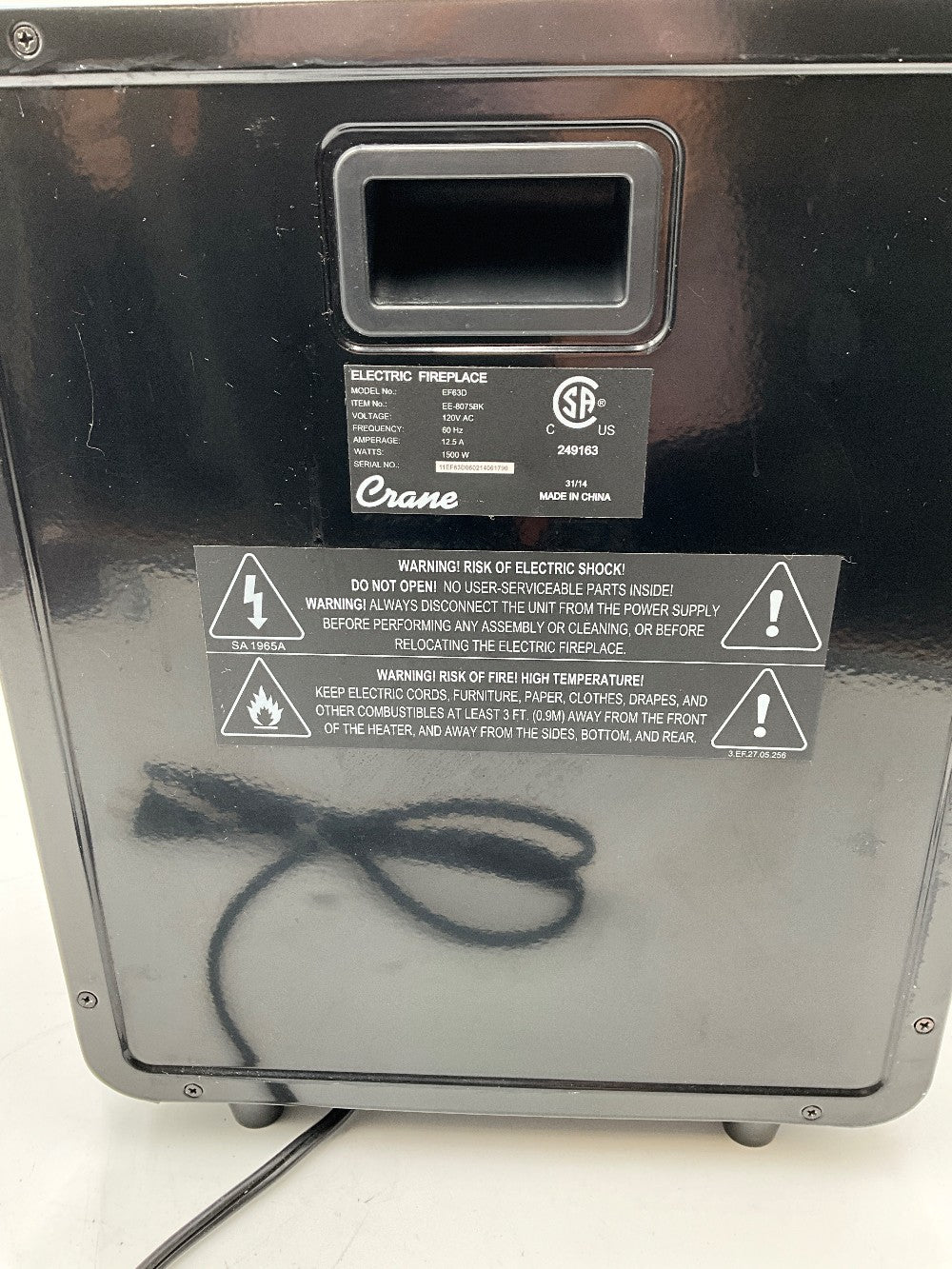 Crane Electric Fireplace Heater