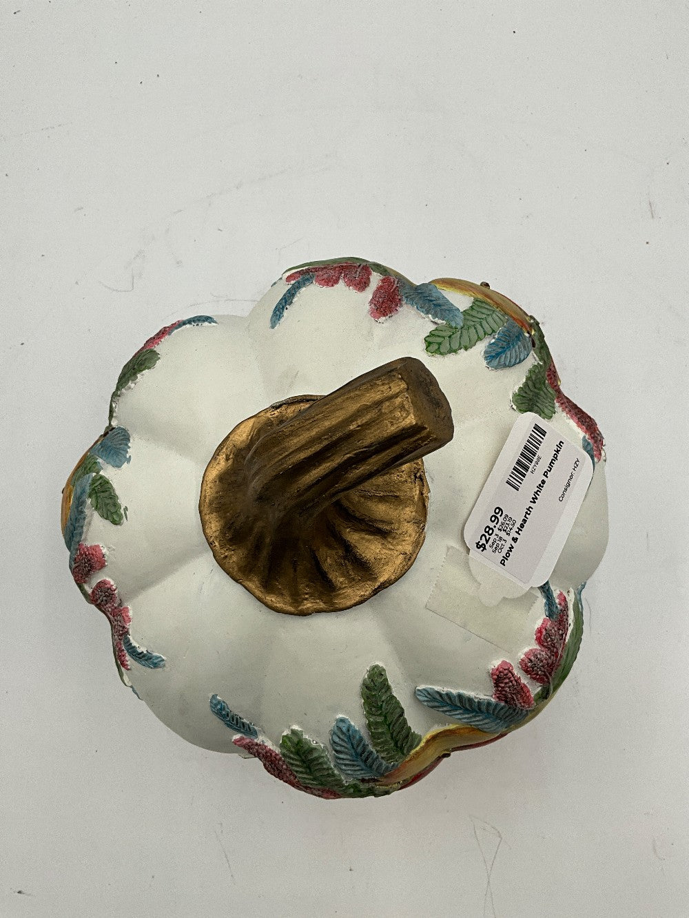 Plow & Hearth White Pumpkin