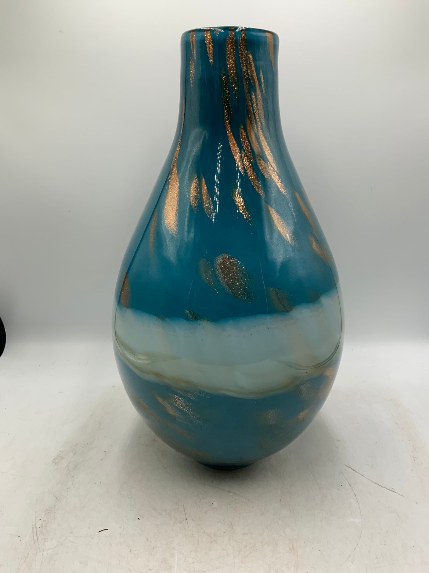 Lenox Seaview Blue Glass Vase
