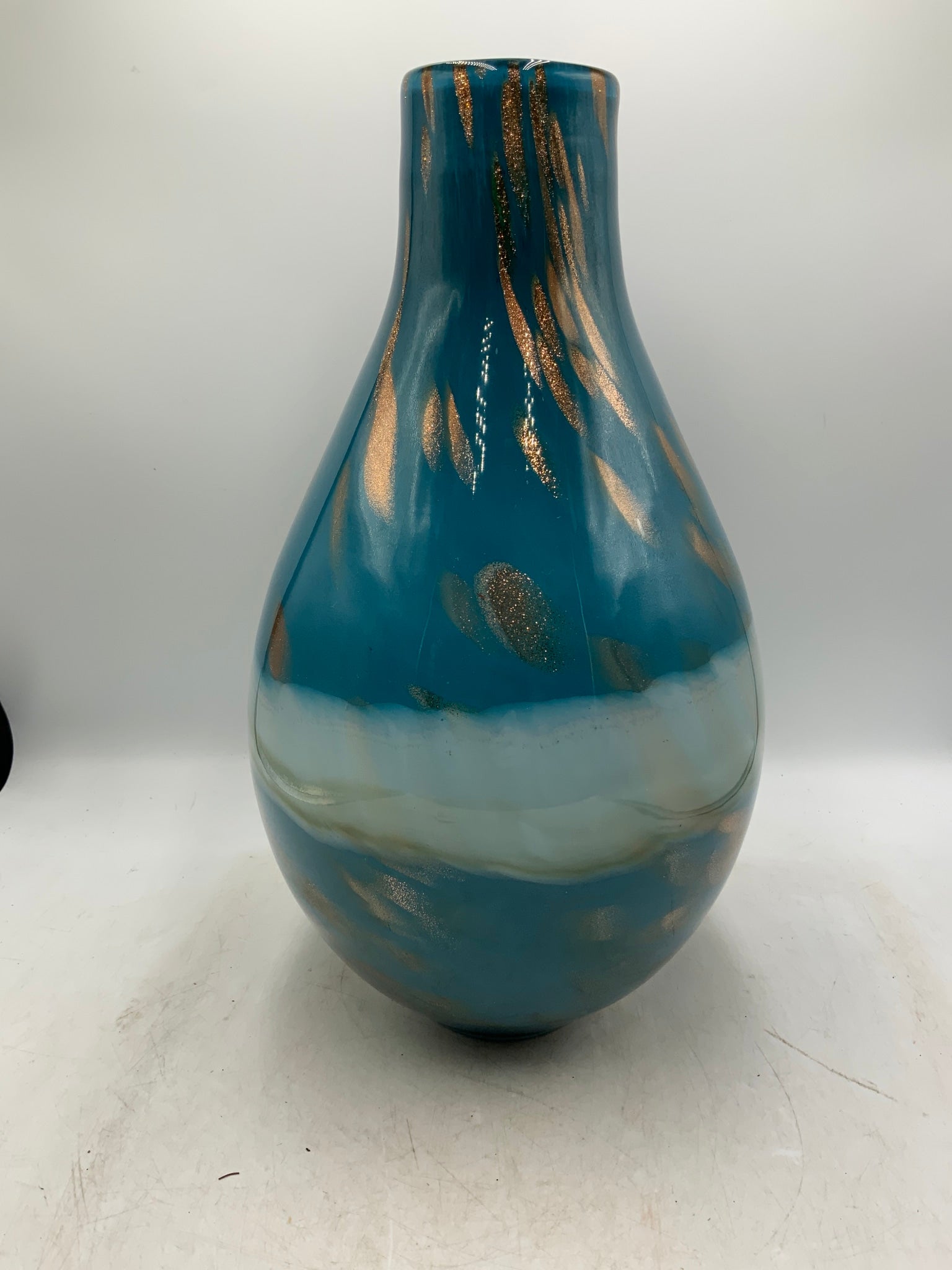 Lenox Seaview Blue Glass Vase