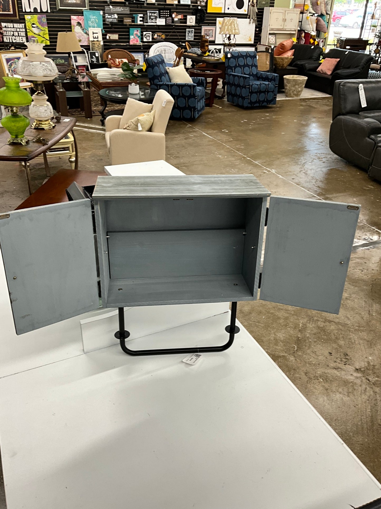 Wood/Metal Wall Shelf