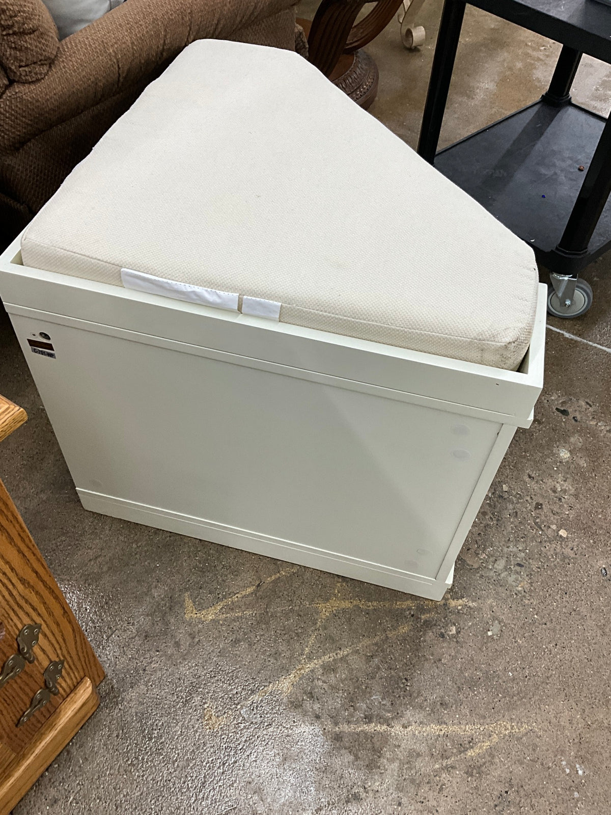 White Corner Bench