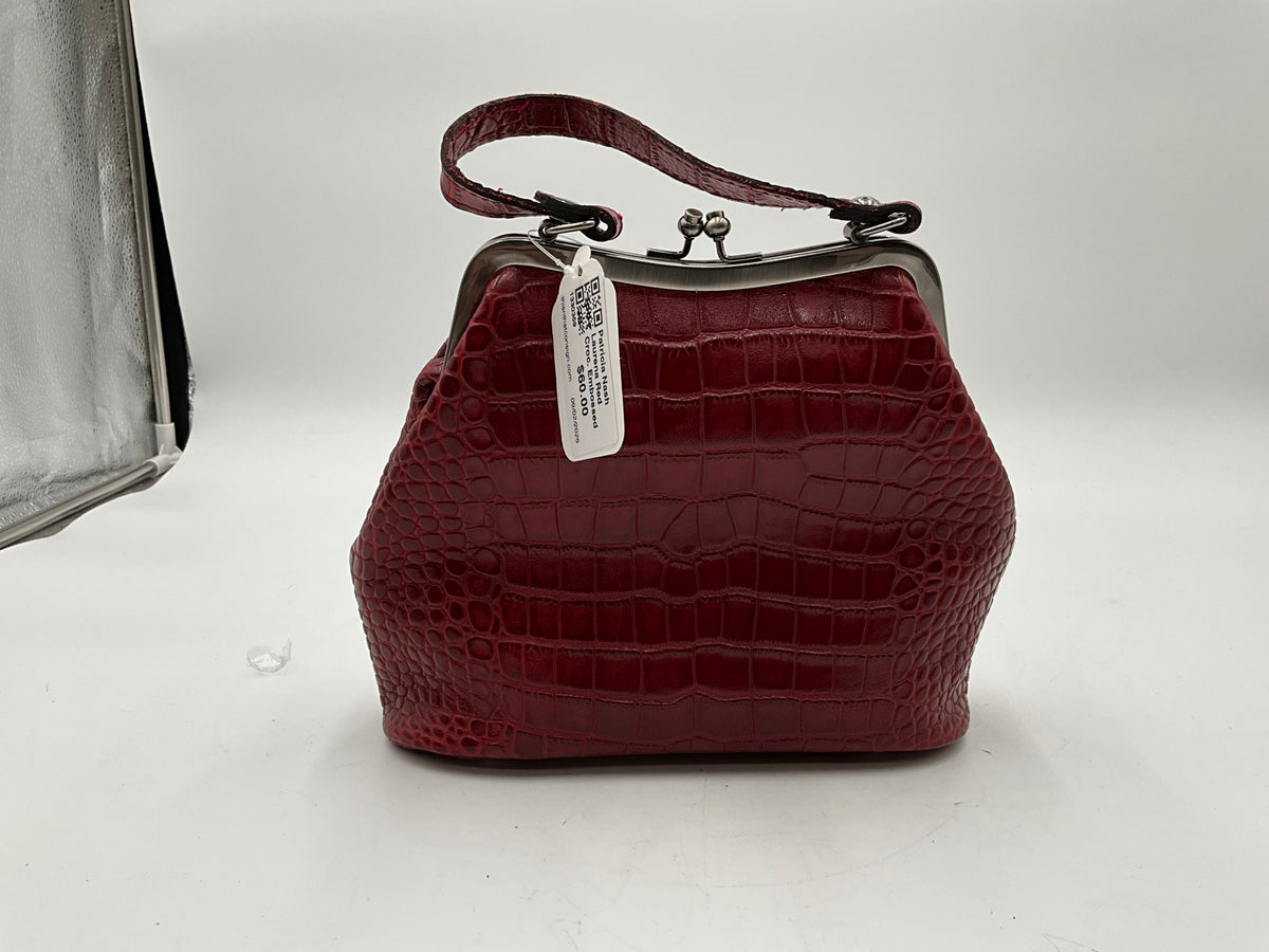 Patricia Nash Laurena Red Croc. Embossed Bag