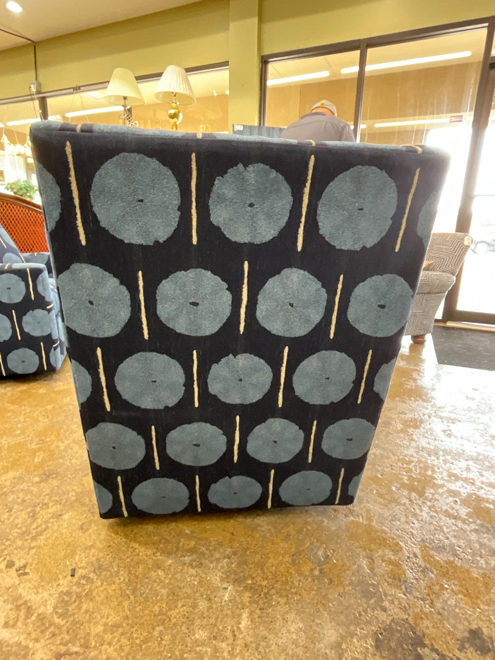 NEW Rowe Custom Upholstered Polka Dot Chair