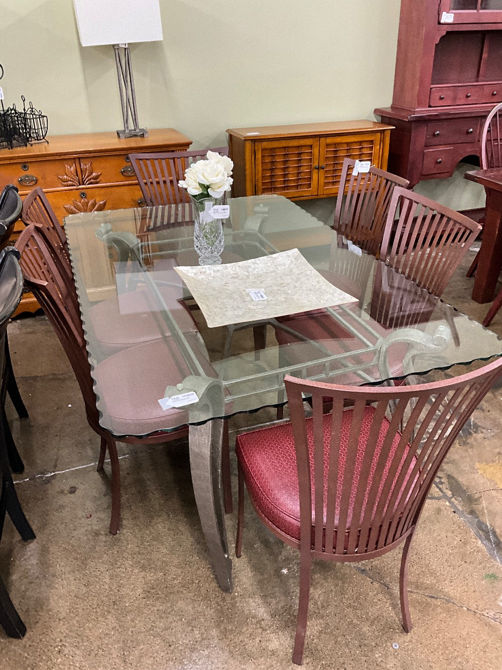 Glass Top Dining Table