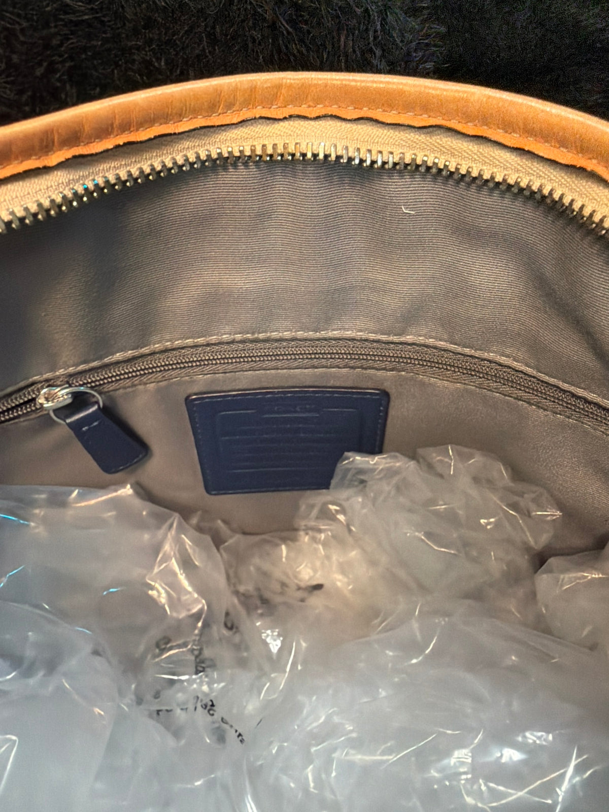 Coach Blue Patent Leather Shoulder Bag