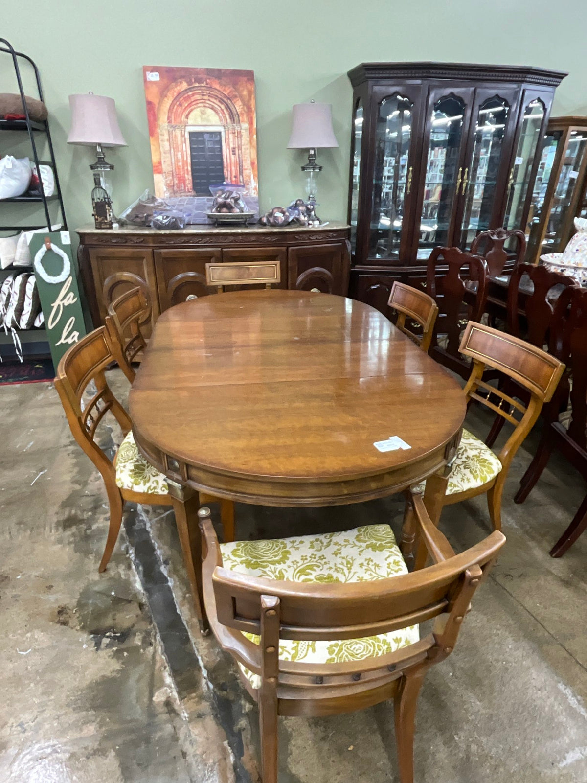 Vtg Wood Dinning Set w/ 6 Chairs