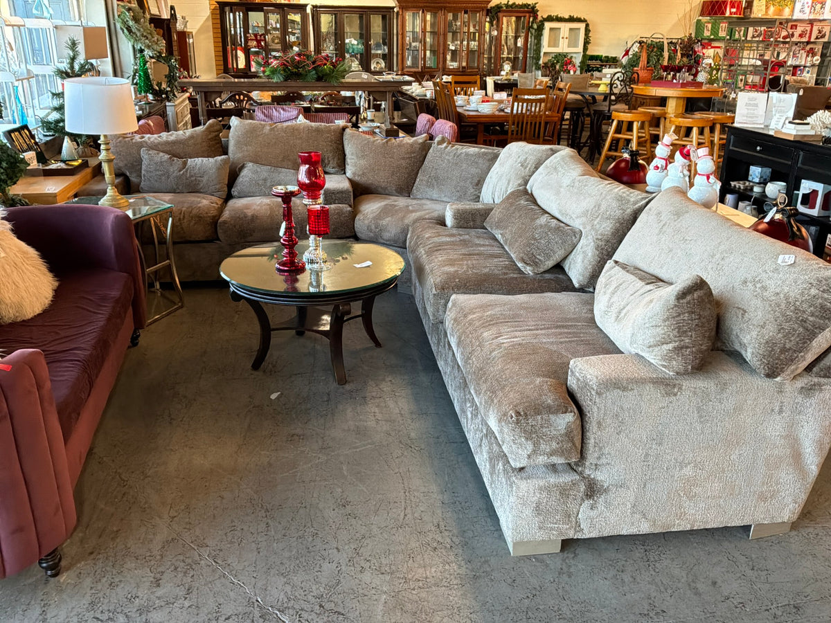 Large Dark Beige Sectional