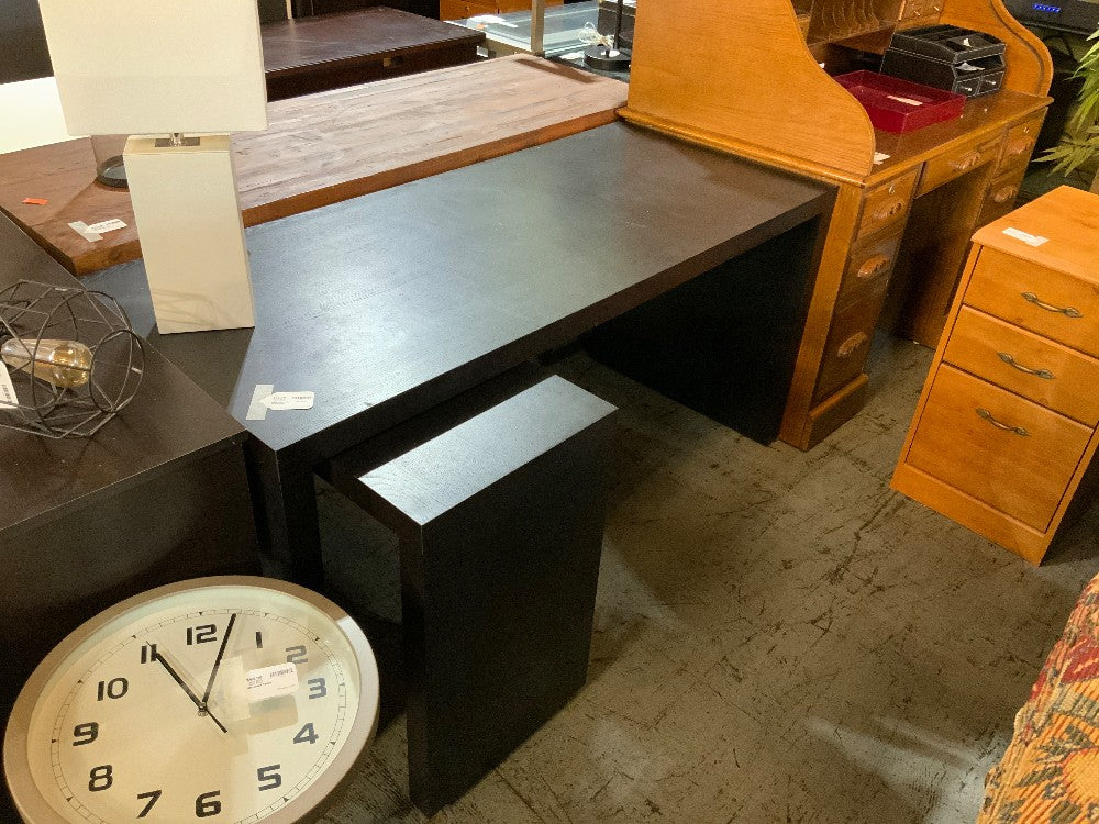 Ikea Black Desk w/ Pullout Extension