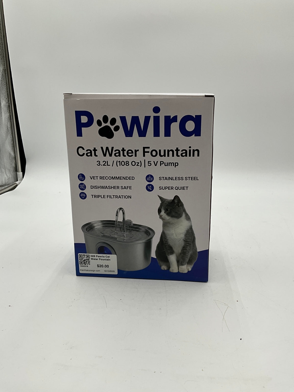 NIB Pawria Cat Water Fountain