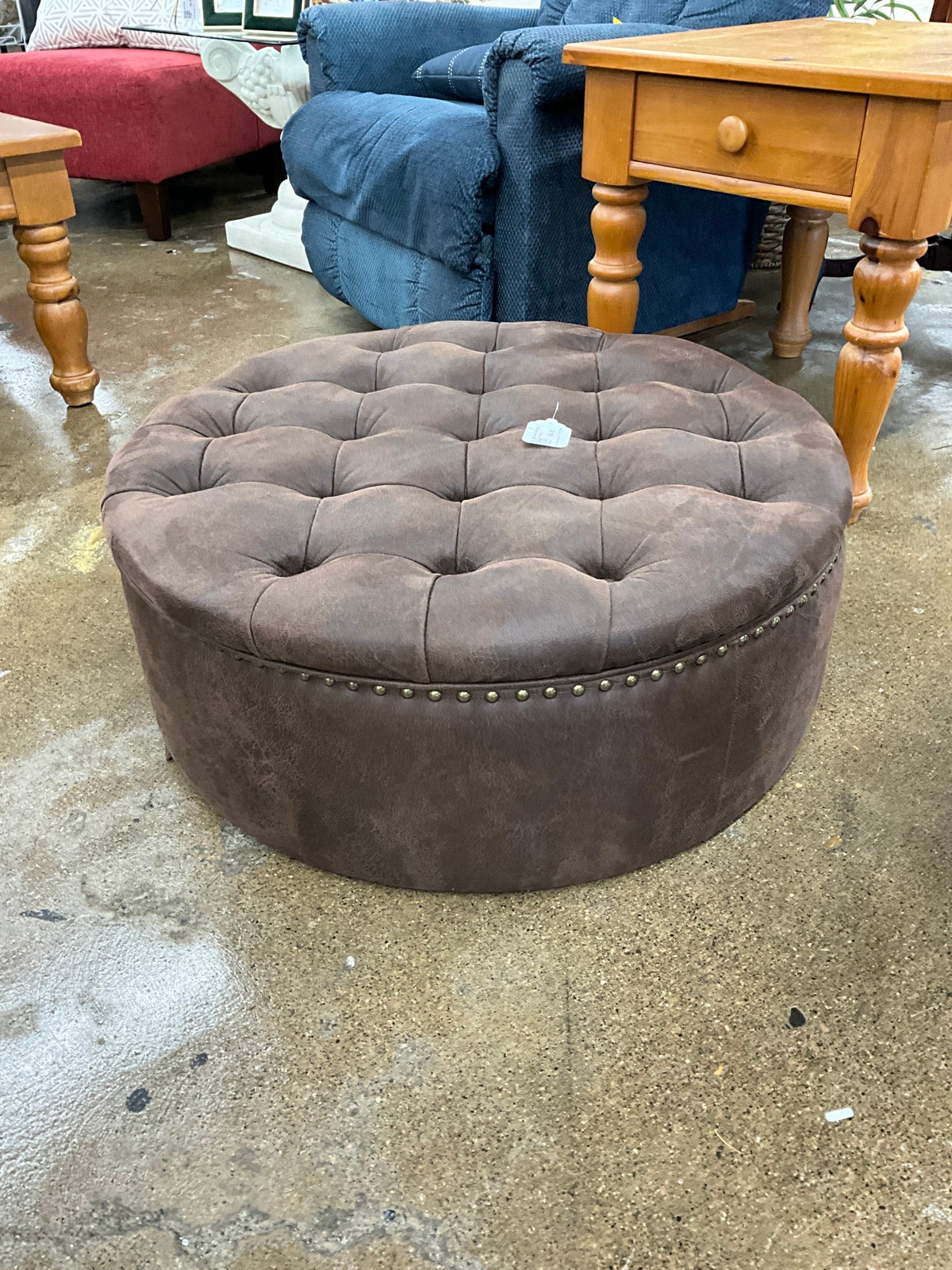 Brown Storage Ottoman